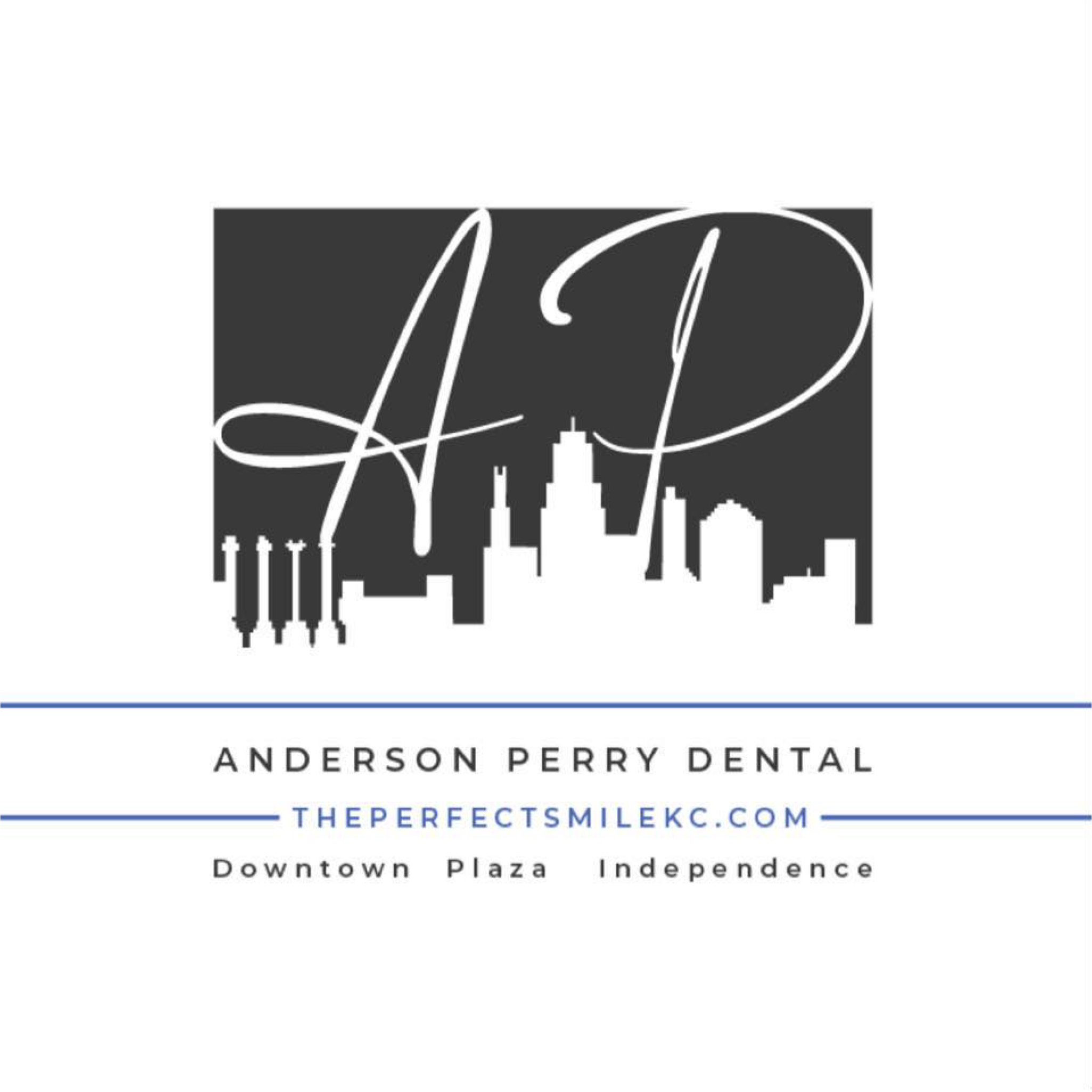 Anderson Perry Dental Logo in Blue