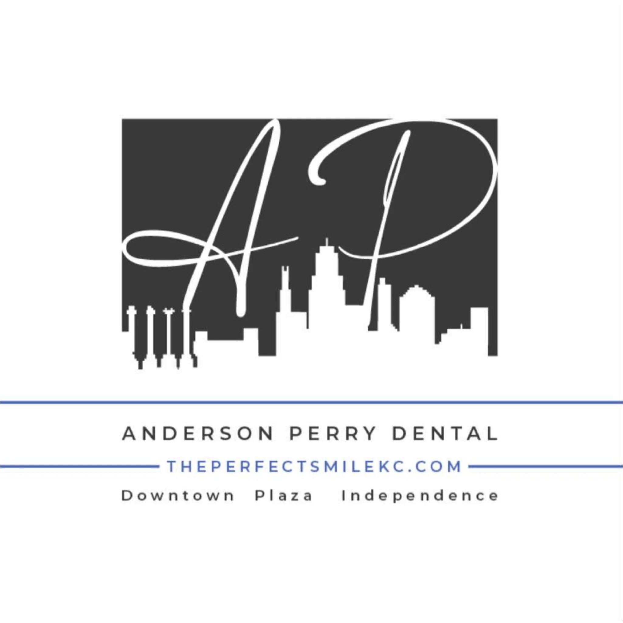 Anderson Perry Dental Logo in Blue